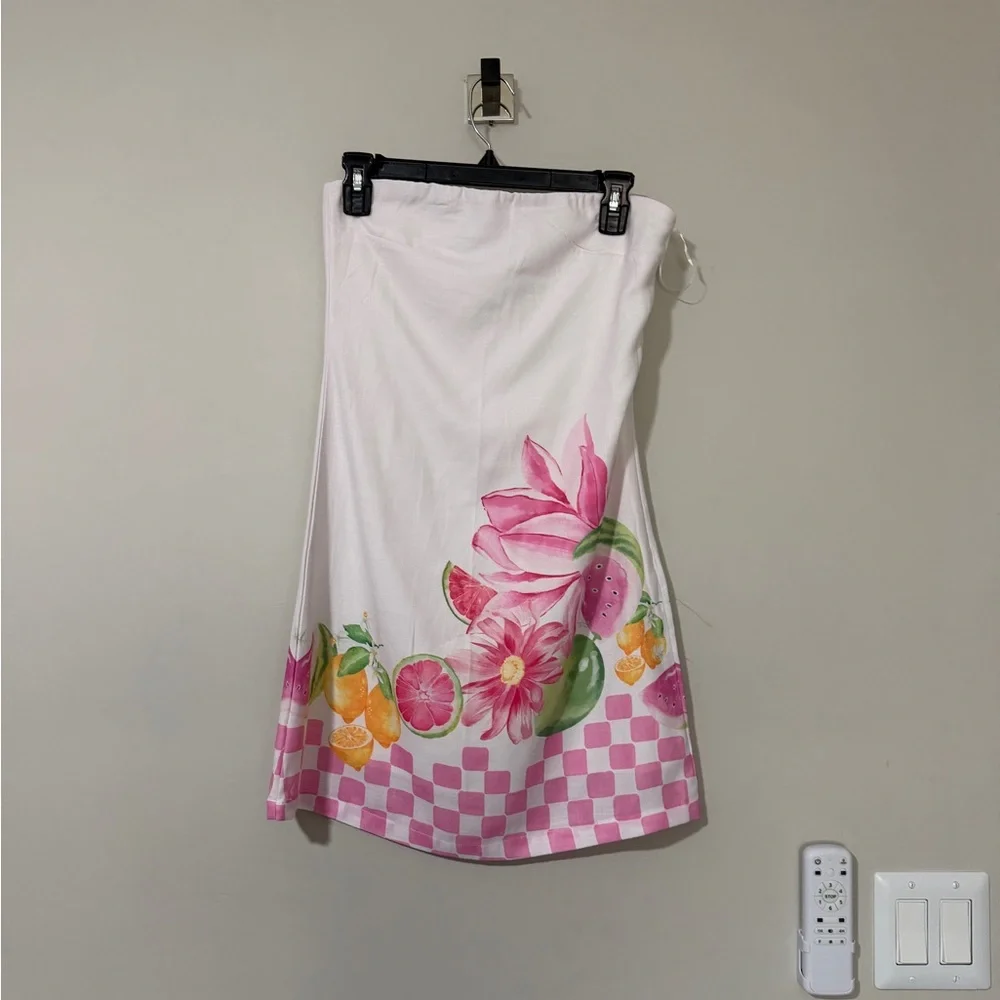 Petal & Pup Deva Mini Strapless Dress Pink - Picture 3 of 7